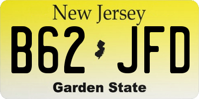 NJ license plate B62JFD