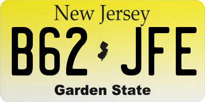 NJ license plate B62JFE