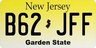 NJ license plate B62JFF
