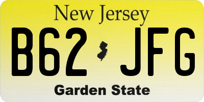NJ license plate B62JFG