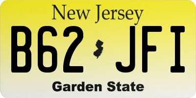 NJ license plate B62JFI