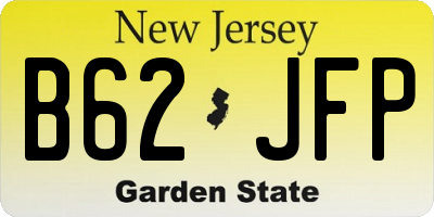 NJ license plate B62JFP