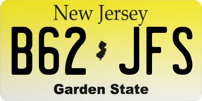 NJ license plate B62JFS