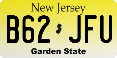 NJ license plate B62JFU