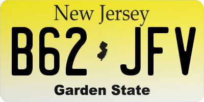NJ license plate B62JFV