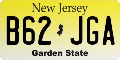 NJ license plate B62JGA