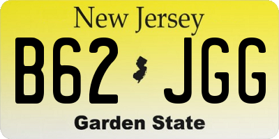 NJ license plate B62JGG