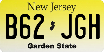 NJ license plate B62JGH