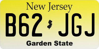 NJ license plate B62JGJ