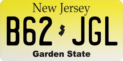 NJ license plate B62JGL