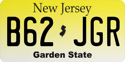 NJ license plate B62JGR