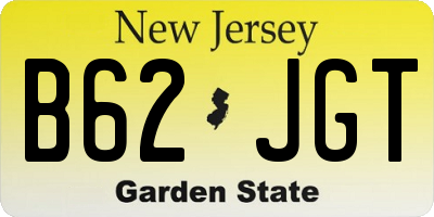 NJ license plate B62JGT