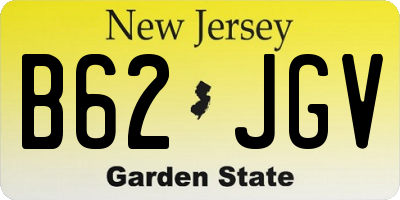 NJ license plate B62JGV