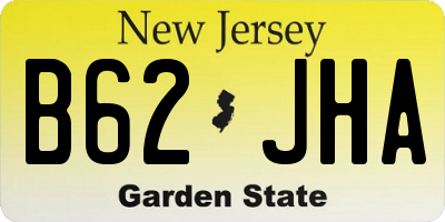 NJ license plate B62JHA