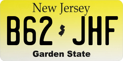 NJ license plate B62JHF