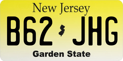 NJ license plate B62JHG
