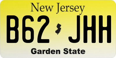 NJ license plate B62JHH