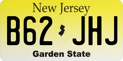 NJ license plate B62JHJ