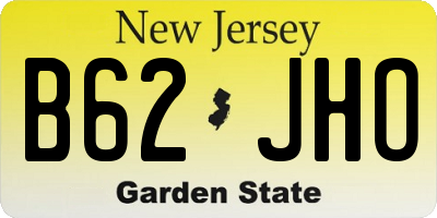 NJ license plate B62JHO