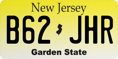 NJ license plate B62JHR