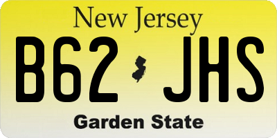 NJ license plate B62JHS