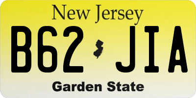 NJ license plate B62JIA
