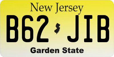 NJ license plate B62JIB