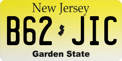 NJ license plate B62JIC