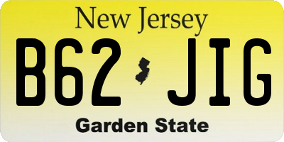 NJ license plate B62JIG