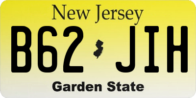 NJ license plate B62JIH
