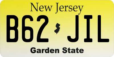 NJ license plate B62JIL