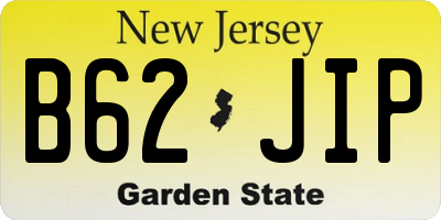 NJ license plate B62JIP