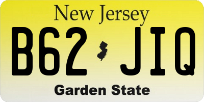 NJ license plate B62JIQ