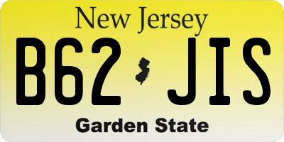NJ license plate B62JIS