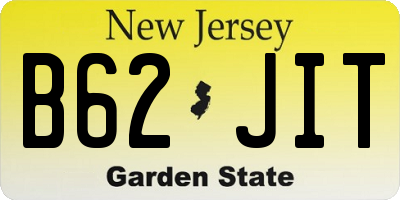 NJ license plate B62JIT