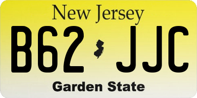 NJ license plate B62JJC
