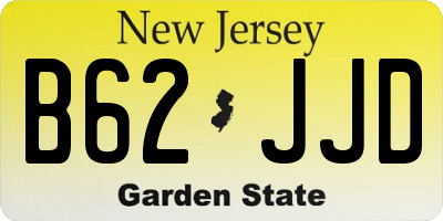 NJ license plate B62JJD