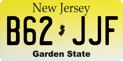 NJ license plate B62JJF