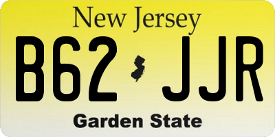 NJ license plate B62JJR