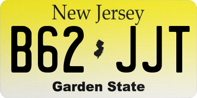 NJ license plate B62JJT