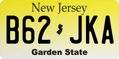 NJ license plate B62JKA