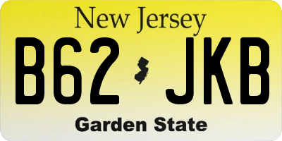 NJ license plate B62JKB
