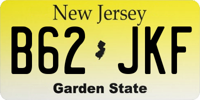 NJ license plate B62JKF