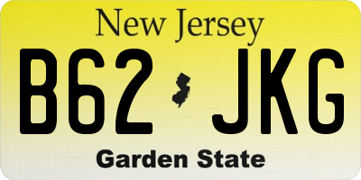 NJ license plate B62JKG