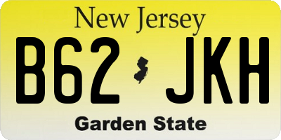 NJ license plate B62JKH