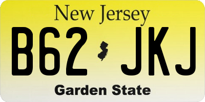 NJ license plate B62JKJ