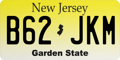 NJ license plate B62JKM