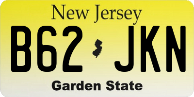 NJ license plate B62JKN