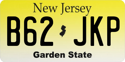NJ license plate B62JKP