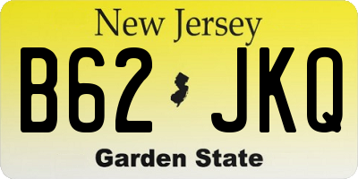 NJ license plate B62JKQ
